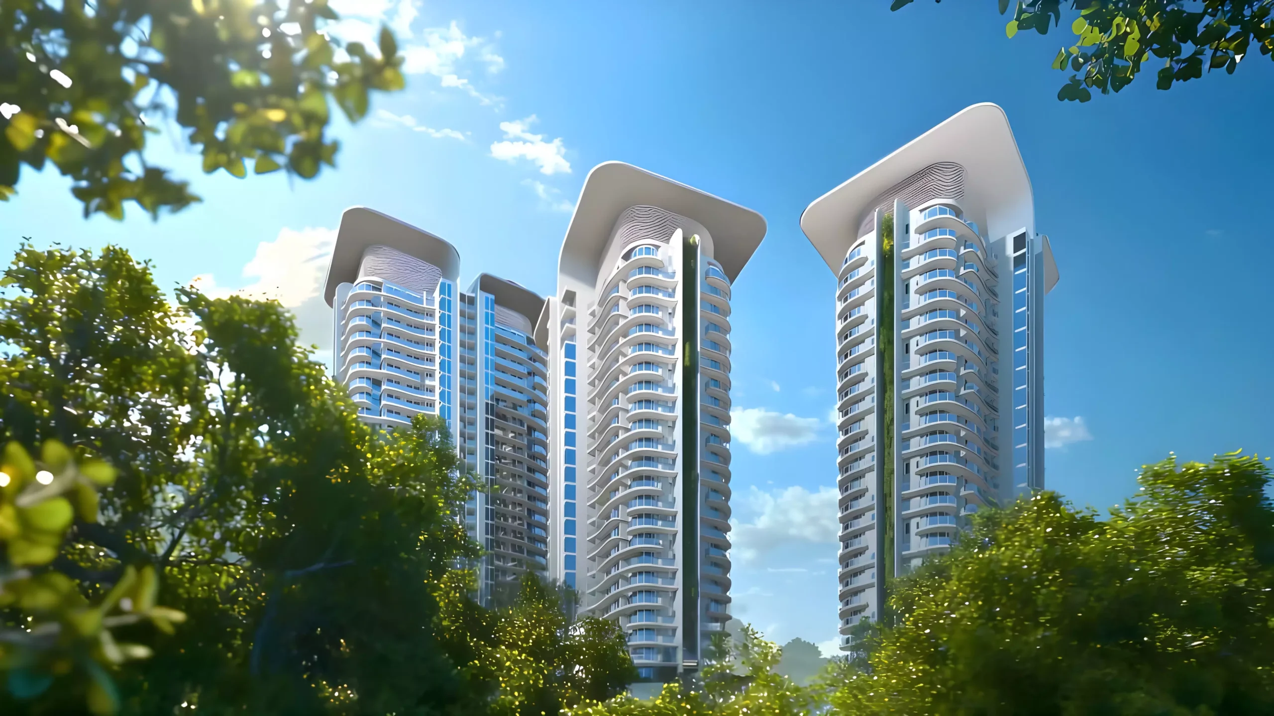 Radisson Residences Reem Island towers by day