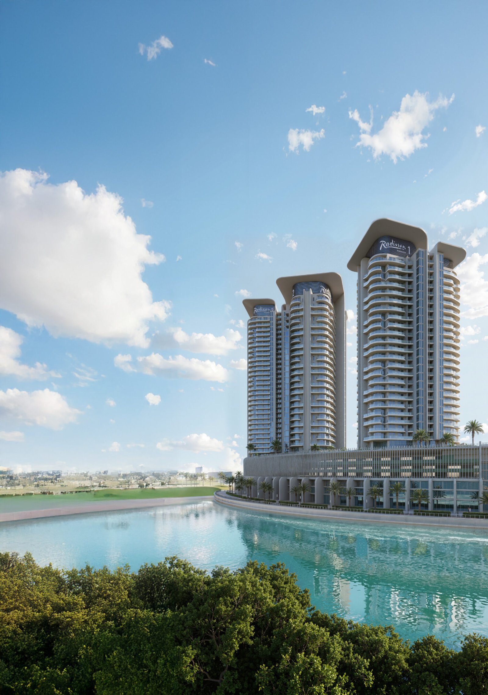 Radisson Residences Reem Island towers and podium